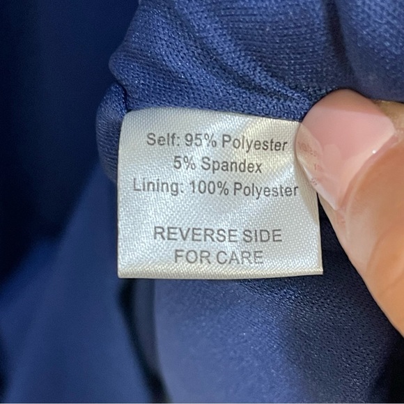 Alexia Admor Katrina Split Neck Ponte Knit Sheath Dress Blue NWT Womens 2X - Picture 8 of 11